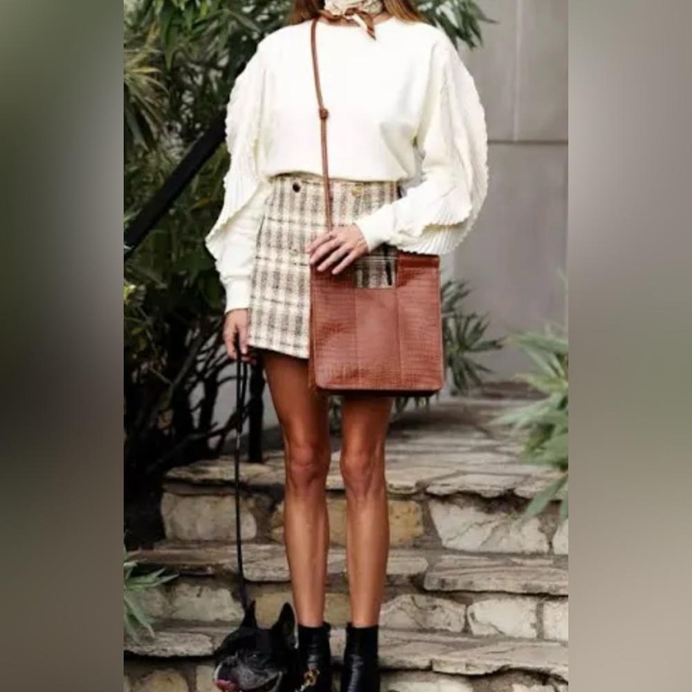 Beis Cognac Crossbody Handbag